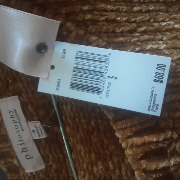 Nwt Philosophy Gold Super Soft Sweater Sz S Back To School - Picture 7 of 8